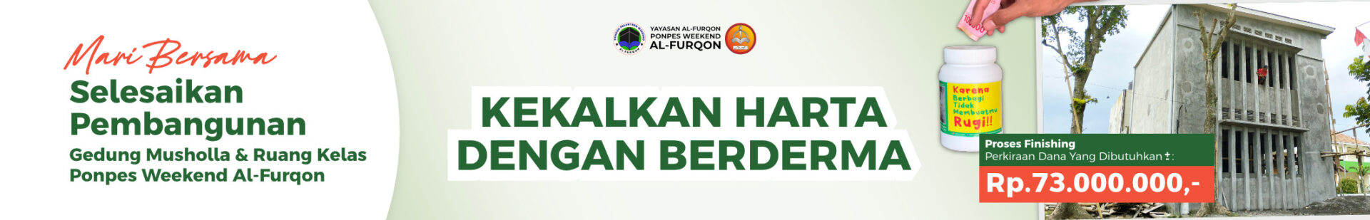 Banner pembangunan musholla