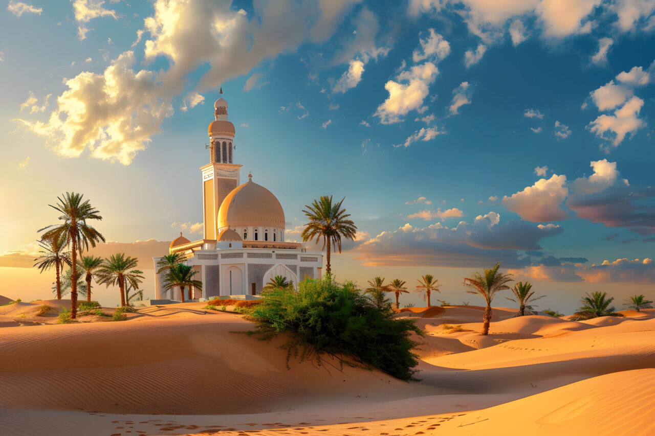 Fantastic mosque architecture islamic new year celebration