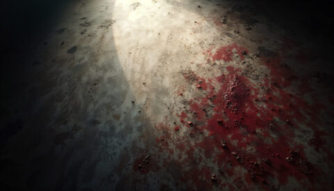 Terrifying texture blood splashed wall
